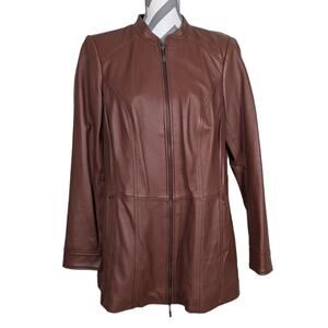 Denim&Co. patchwork design suède jacket Retro Denim & Co Suede Leather Jacket Large Stitching